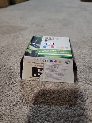 HP 932XL/933 (N9H62FN) Cyan/Black/Magenta/Yellow Ink Cartridge EXP 11/2024