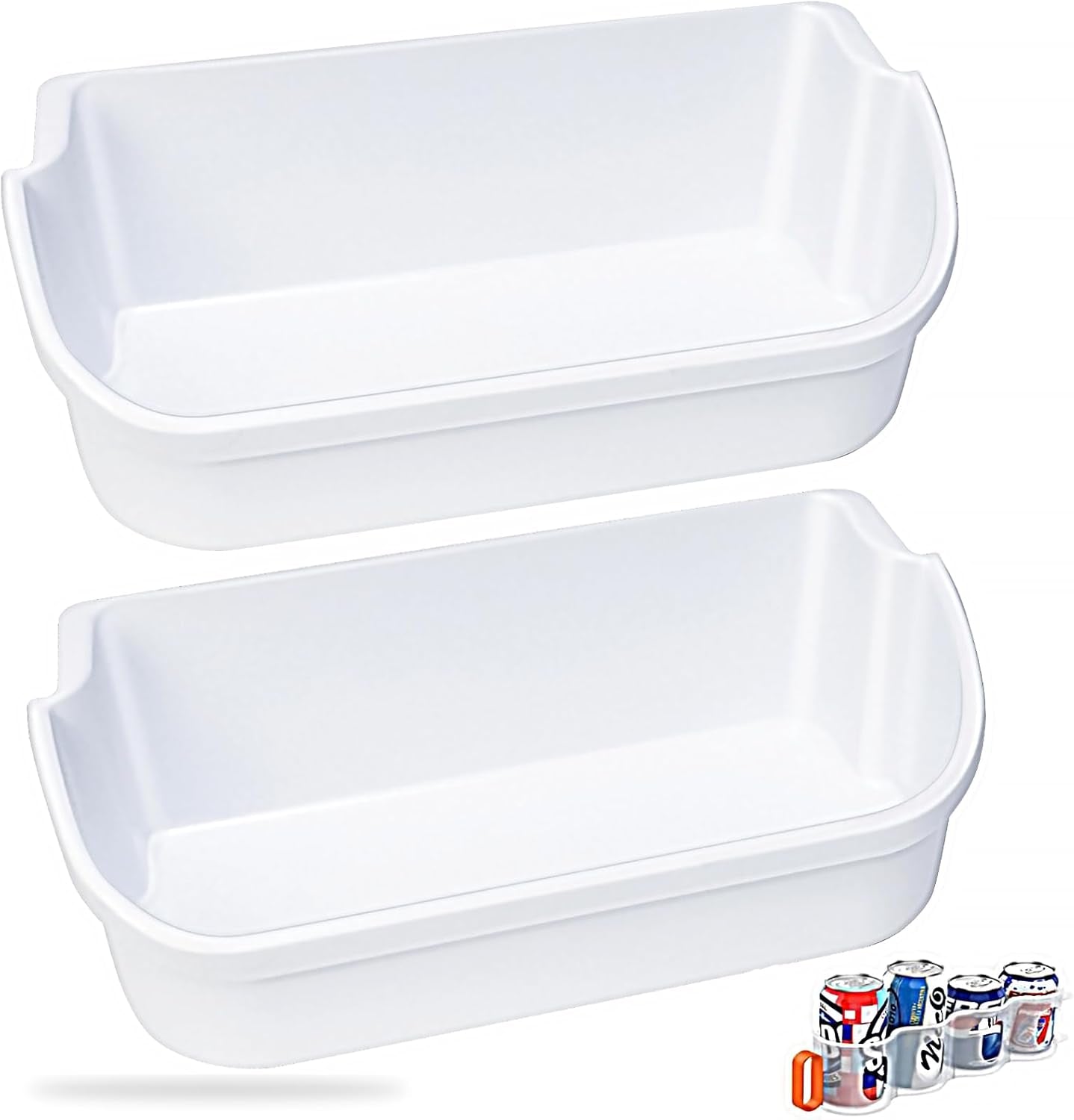 [2 PACK] UPGRADED 240356401 Refrigerator Door Bin Compatible with Frigidaire Door Shelf Replacement Parts FFHS2611PFEA FFSS2614QE6A FFHS2611LBPA FFSS2614QS4A AP2116036 PS430121 Refrigerator Door Shelf