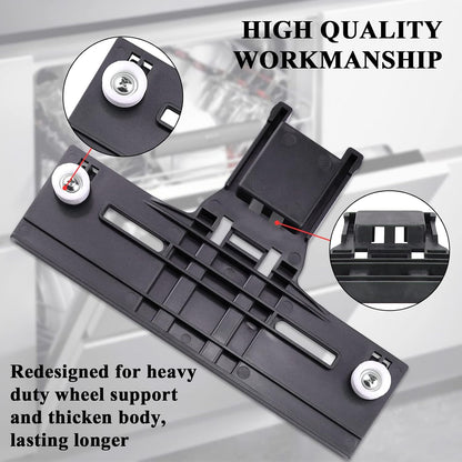 W10350376 Dishwasher Top Rack Adjuster Part Repair Kit (10Pcs) with Upgraded W10195840 & W10195839 & W10250160 & W10508950 Upper Parts Replacement for Whirlpool Kenmore Dishwasher