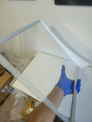Samsung Left Fixed Refrigerator Glass Shelf DA97-20044A Fits RF28R7351SR Assembl