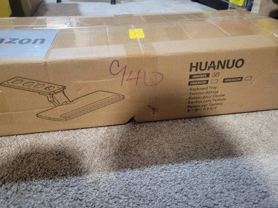 HUANUO Under Desk Keyboard Tray Ergonomic Sliding Swivel Tilt 25”x 8” Adjustable