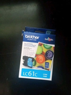 Brother LC 61 Cyan Ink Cartridge Standard (LC61CS) 739233 New Exp 2025