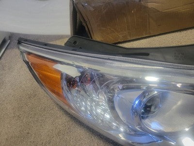 2011-2014 Hyundai Sonata Chrome Housing Amber Corner Headlights FLAWED