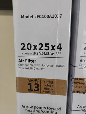 For Honeywell - Pleated Filter 20" x 25" x 4" MERV 13 213 (2 Pack)