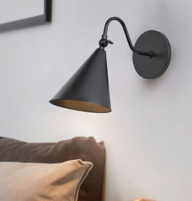 Modern Soft Black Wall Sconces with Movable Metal Shape, Goose Neck Style Metal