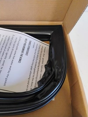 New Frigidaire Freezer Door Gasket Seal, Black Rubber #242193209/AP5807083
