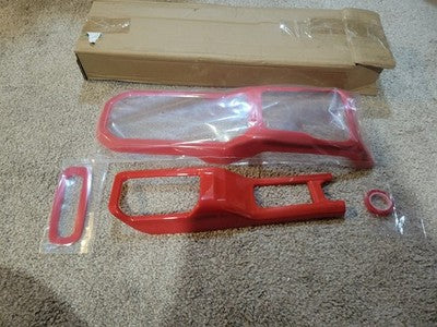 For 2018-2025 Jeep Wrangler Red Center Console Gear Shift Cup Holder Panel Cover