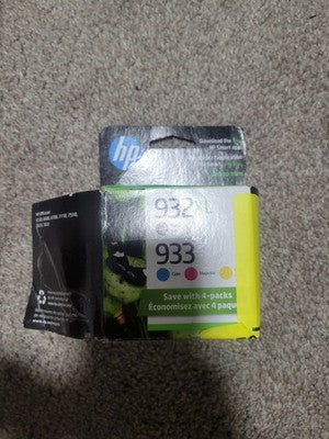 HP 932XL Black High Yield 933 C/M/Y Standard Yield Ink Cartridge 4pack 12/2025