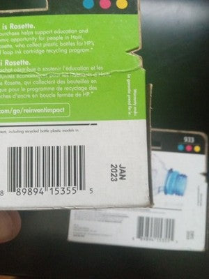 HP Genuine 933 3-pack Cyan/Magenta/Yellow Original Ink Cartridges EXP 2023