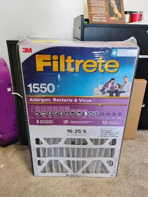 Filtrete Ultra Allergen Reduction Deep Pleat Filter 16"x25"x5": MERV 12,