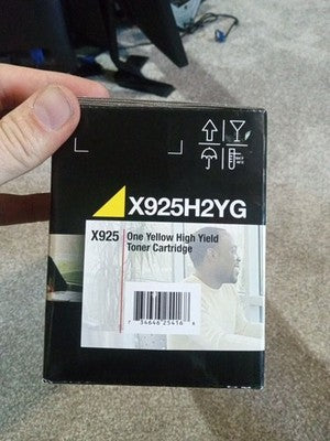 X925H2YG Original OEM Lexmark X925 Toner, Yellow High Yield Genuine Sealed