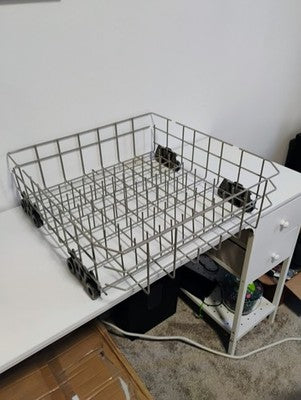 W10728159 Dishwasher Lower Rack for Maytag Dishwasher Rack with Wheels, W1052564