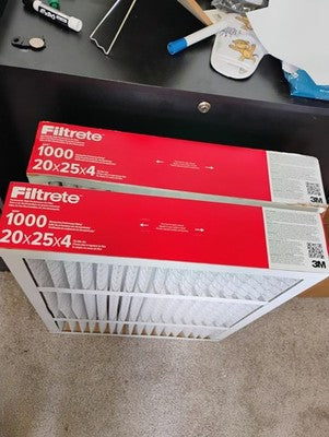 Filtrete 20x25x4 Air Filter MERV 11, MPR 1000 Micro Allergen Defense 2-Pack, ...