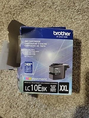 Brother Genuine LC10EBK INKvestment Super High Yield Black Ink Cartridge 10/2027