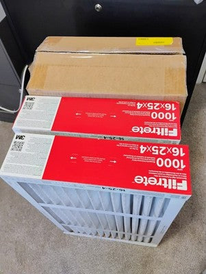 Filtrete 16X25X4 Air Filter MERV 11, MPR 1000 Micro Allergen Defense 2-Pack, Fit