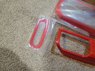 For 2018-2025 Jeep Wrangler Red Center Console Gear Shift Cup Holder Panel Cover