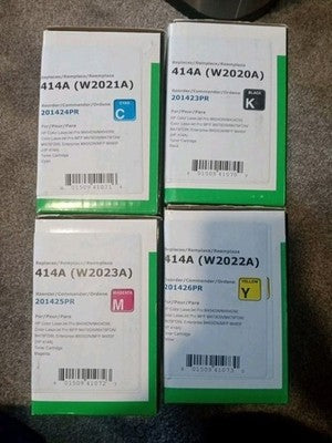 4 pk W2020A Toner For HP 414A Color LaserJet Pro M454dn M454dw M479dw NO CHIP