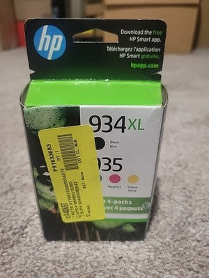 New Genuine HP 934XL 935 Black Color 4PK Ink Cartridges OfficeJet Exp July 2024