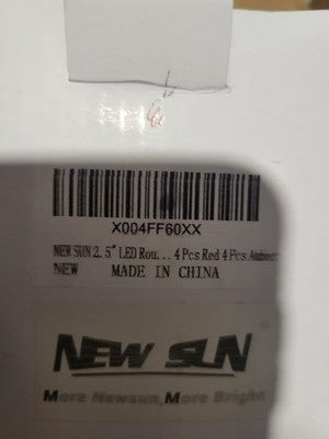2.5 Inch DOT Round Amber Red LED Trailer Marker Lights for Truck 4 red, 4 amber