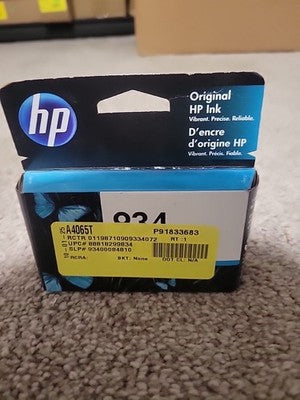 Genuine HP 934 Black Ink Cartridge NEW SEALED FREE SHIPPING EXP 08/2022