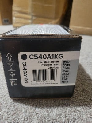 NEW SEAL! GENUINE Lexmark C540A1KG Black Toner Cartridge C540 X544 FREE SHIP