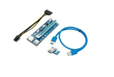Rosewill RCRC-17001 PCI-e PCI Express 16x to 1x Riser SATA Power Cable Adapter