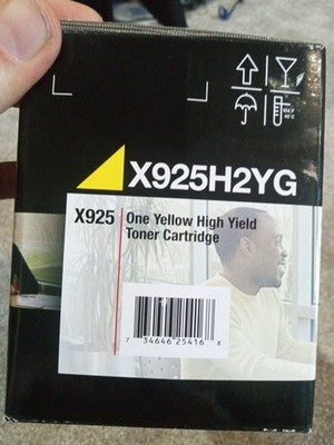 X925H2YG Original OEM Lexmark X925 Toner, Yellow High Yield Genuine Sealed