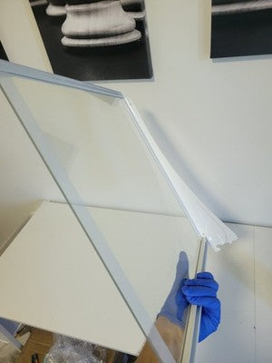 Samsung Left Fixed Refrigerator Glass Shelf DA97-20044A Fits RF28R7351SR Assembl