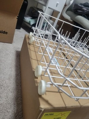 WD28X10384 Lower Rack Assembly for GE Dishwashers Rack Replacement WD28X10166