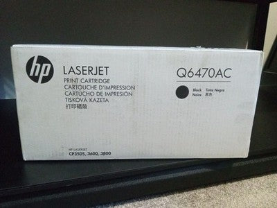 Genuine HP Q6470AC Black Toner Cartridge HP LaserJet CP3505, 3600, 3800