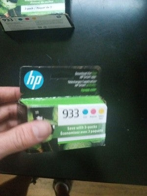 HP Genuine 933 3-pack Cyan/Magenta/Yellow Original Ink Cartridges EXP 2023