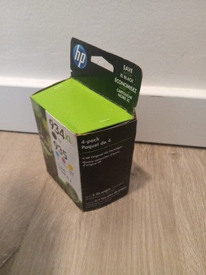 Genuine 4-Pack HP 934XL Black & 935 Cyan/Magenta,/Yellow N9H66FN Sealed 10/2023