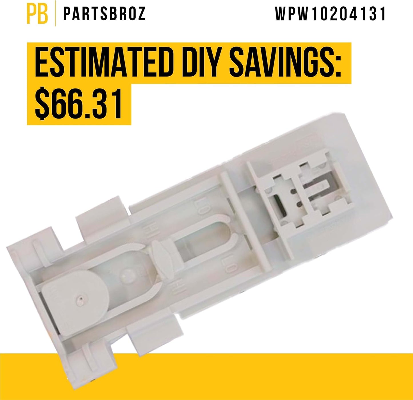 WPW10204131 Rack Adjuster - Compatible with Whirlpool Kenmore Estate Inglis Dishwasher - Replaces AP6016961 WPW10204114 8051116 W10204114 W10204131 1482032 3373365 3380395 3380860 PS11750255