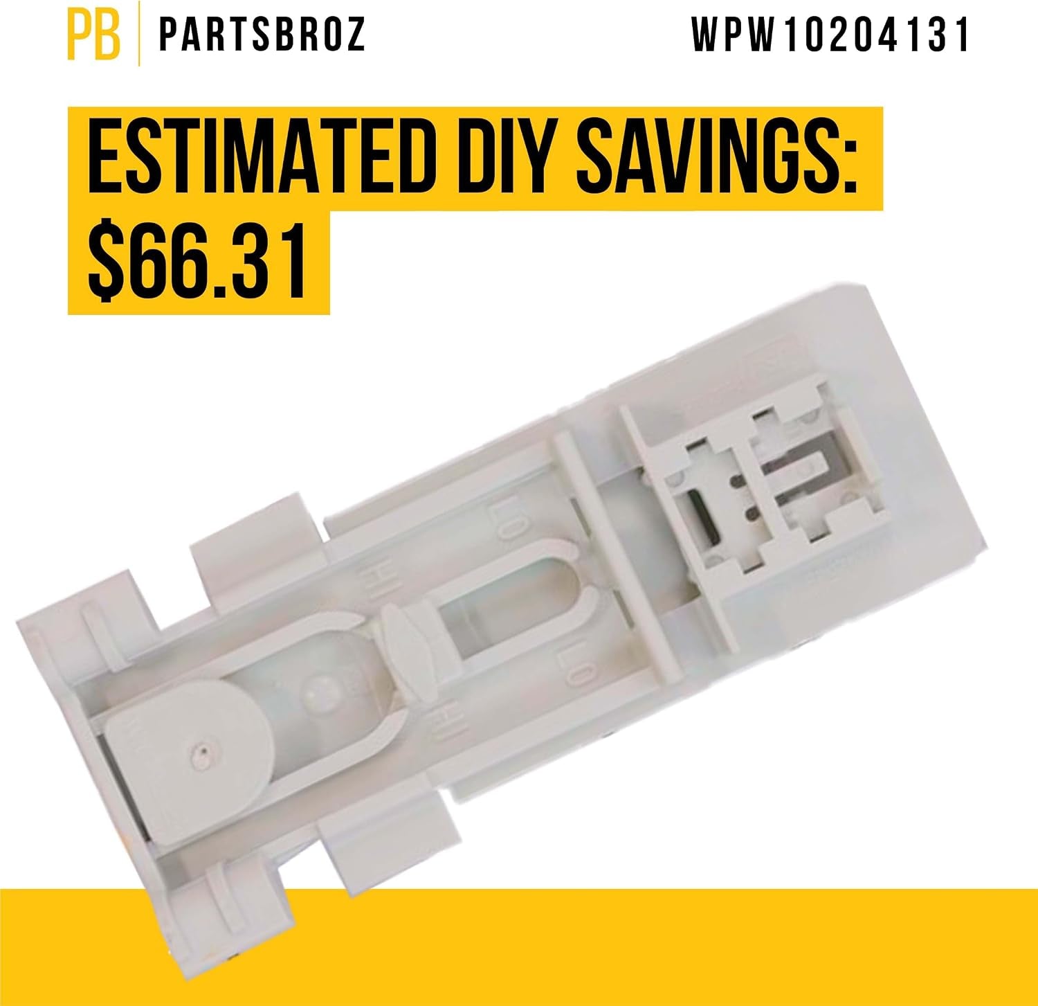 WPW10204131 Rack Adjuster - Compatible with Whirlpool Kenmore Estate Inglis Dishwasher - Replaces AP6016961 WPW10204114 8051116 W10204114 W10204131 1482032 3373365 3380395 3380860 PS11750255