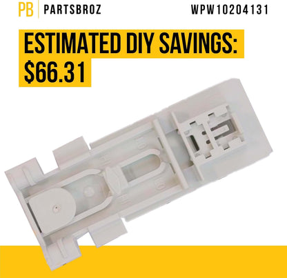 WPW10204131 Rack Adjuster - Compatible with Whirlpool Kenmore Estate Inglis Dishwasher - Replaces AP6016961 WPW10204114 8051116 W10204114 W10204131 1482032 3373365 3380395 3380860 PS11750255
