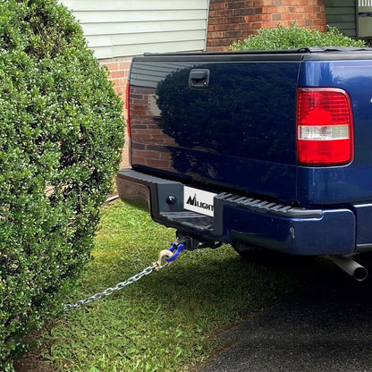 Shackle Hitch Receiver 2Inch 45000 Lbs Breaking Strength 3/4" D Ring Trailer Pin Heavy Duty Solid Recovery Towing Kit for Trucks Jeeps Off-Road
