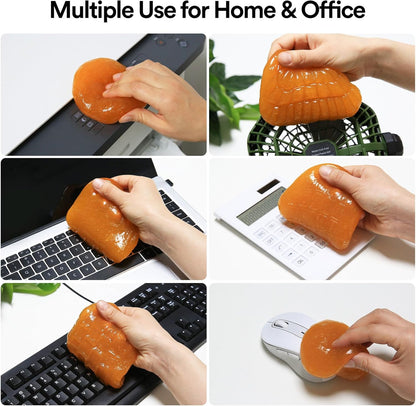 Car Cleaning Gel Car Putty Car Cleaning Kit Car Interior Cleaner Slime Car Cleaning Supplies Auto Detailing Tools Car Accessories Car Gifts for Women Men Keyboard Cleaner Orange