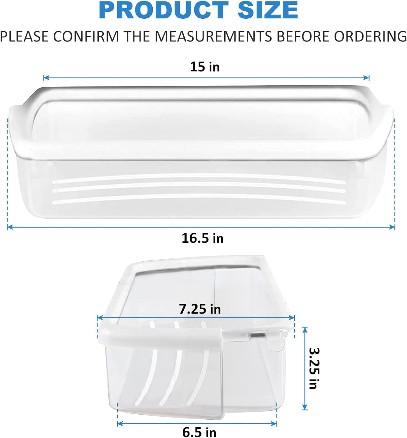 UPGRADED W10321304 Refrigerator Door Shelf Bin, Compatible with Whirlpool Refrigerator Replaces WPW10321304 PS11752778 AP6019471 2179574 2179575
