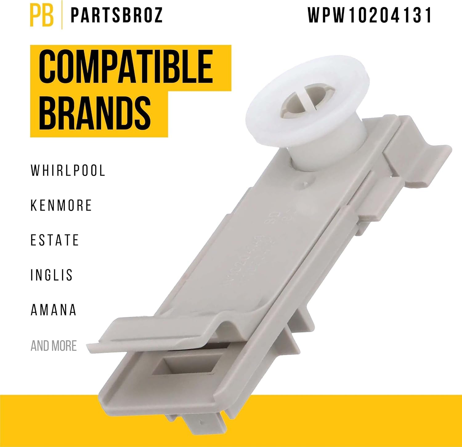 WPW10204131 Rack Adjuster - Compatible with Whirlpool Kenmore Estate Inglis Dishwasher - Replaces AP6016961 WPW10204114 8051116 W10204114 W10204131 1482032 3373365 3380395 3380860 PS11750255