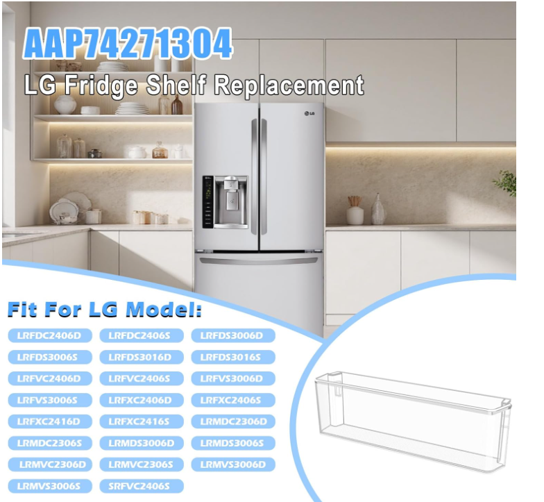 AAP74271304 Refrigerator Door Bin Shelf Fit LG Fridge LRMDC2306D LRMDS3006S/D