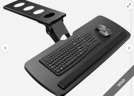 HUANUO Under Desk Keyboard Tray Ergonomic Sliding Swivel Tilt 25”x 8” Adjustable