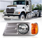 Mack CV Replacement Left Driver Side Headlamp Assembly Grey
