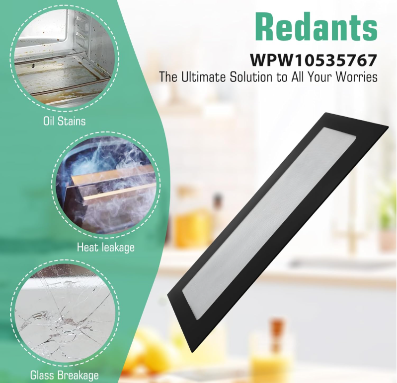 Replacement Inner Door Glass For Whirlpool Range # W10535767 WPW10535767