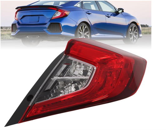 Passenger Right Side Outer Tail Light For 2016-2021 Honda Civic Sedan 4Dr