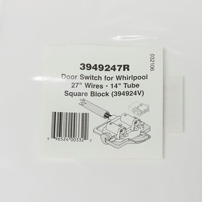 Washing Machine Lid Switch for Whirlpool 3949247V AP5983746 PS11722098