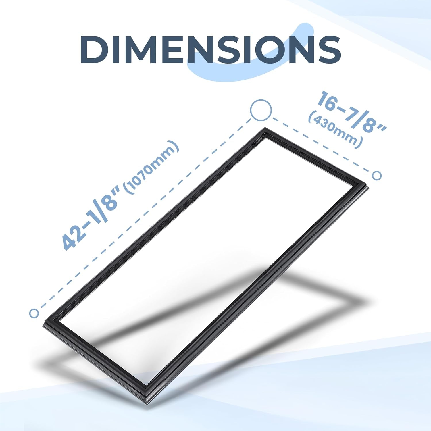 W10830055 Refrigerator French Door Gasket Seal Compatible with Whirlpool Refrigerator Freezer W10163991 W10191105 W10443238 AP6027230 Appliance Gasket Ap Door Ref Fd Replacement Only Black