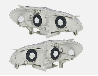 For 2003-2008 Toyota Corolla Headlights Halogen Headlamps Black Driver&Passenger