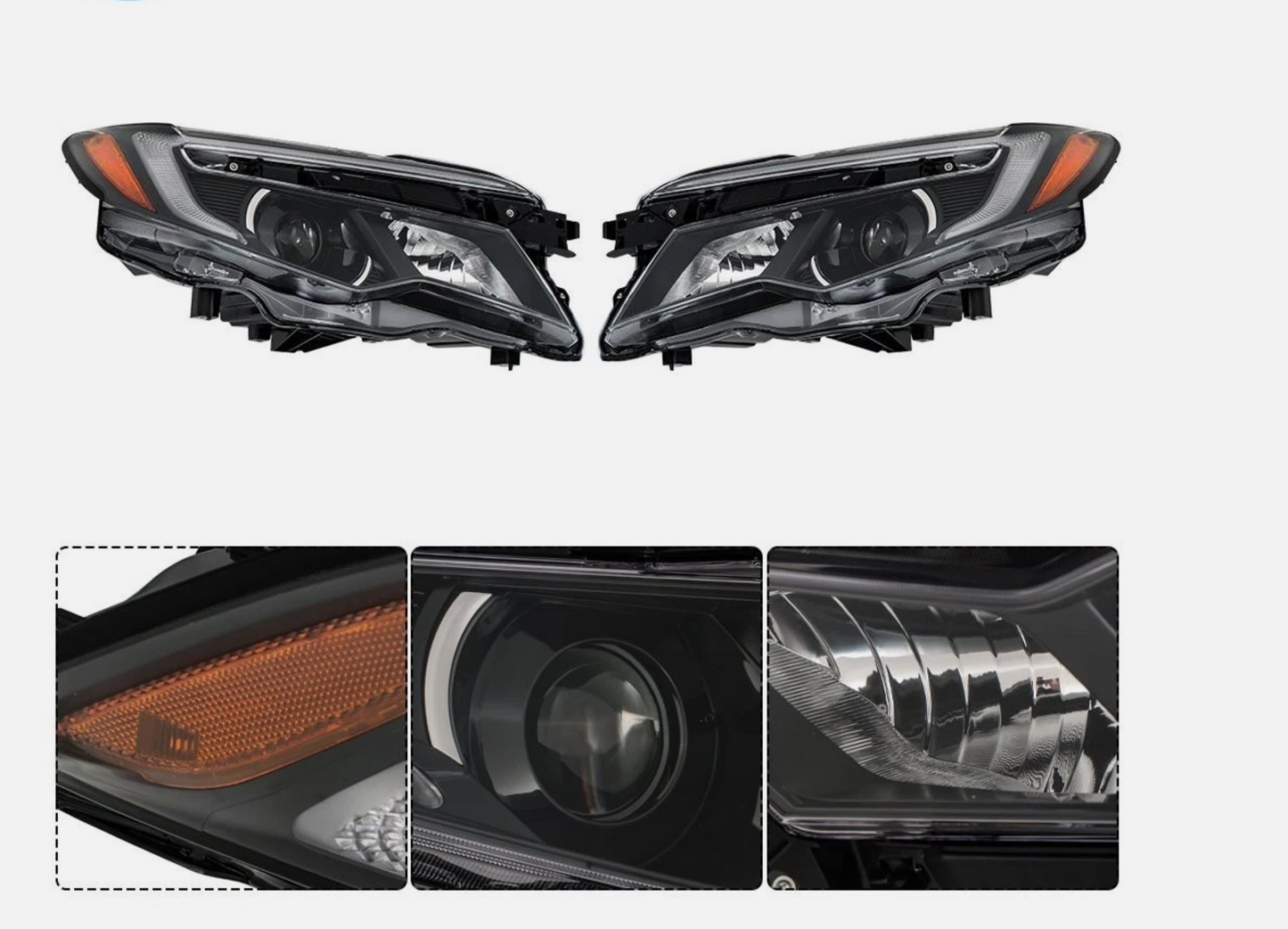 For 2016-2018 Honda Pilot/2017-2020 Ridgeline Halogen W/ DRL Headlights Headlamp