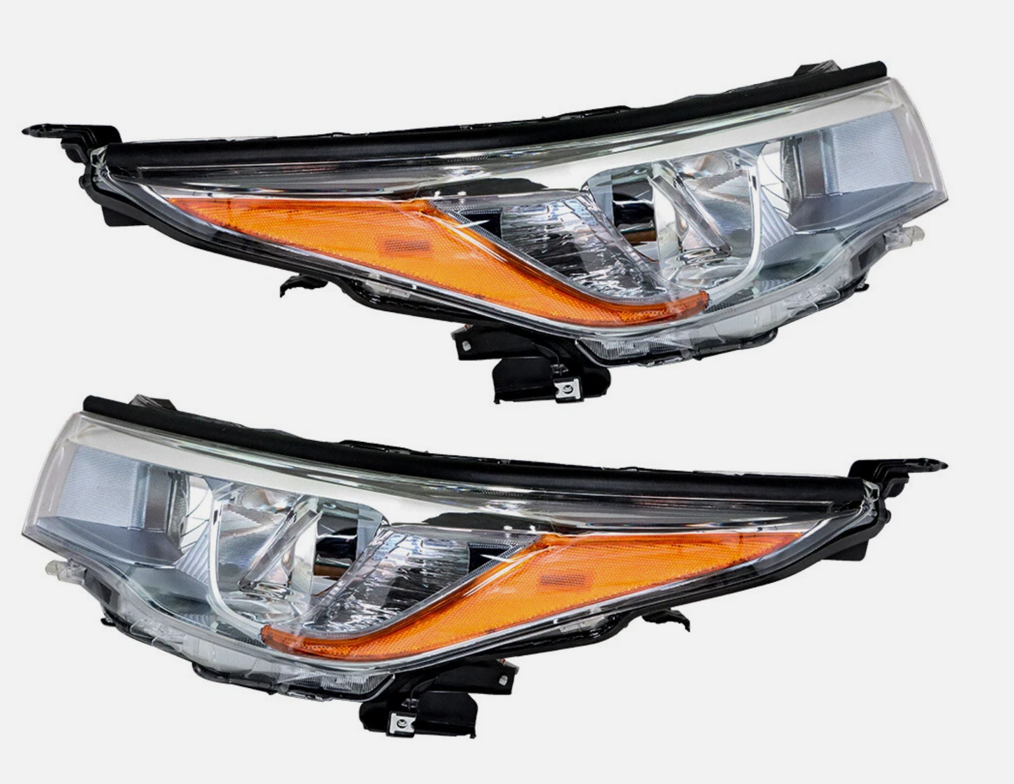 Pair Headlight For 2014 2015 16 Toyota Highlander XLE/LE Halogen Headlamp Chrome