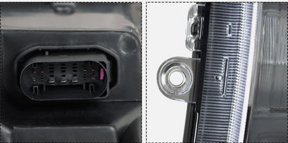 For 2009-2013 2014 2015 2016 2017 2018 Dodge Ram 1500-3500 Black Headlight w/DRL